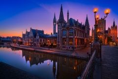 Korenlei and Saint Michael's Church in Ghent, 2022 7952 x 5304