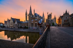 Korenlei and Saint Michael's Church in Ghent, 2022 7952 x 5304