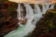 View on Kolufossar waterfalls in Iceland, 20215304 x 7952 pixel