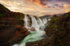 View on Kolufossar waterfalls in Iceland, 20217952 x 5304 pixel