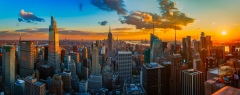 Bird's eye view on New York, 2022 16443 x 6502 pixels