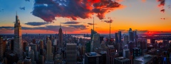 Bird's eye view on New York, 2022 17275 x 6563 pixels